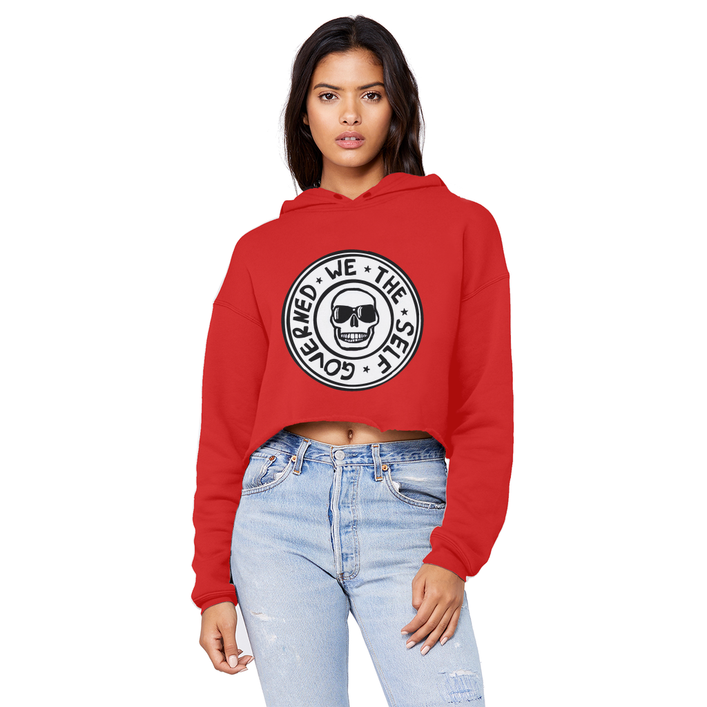 Women's Cropped Raw Edge Boyfriend Hoodie