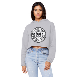 Women's Cropped Raw Edge Boyfriend Hoodie