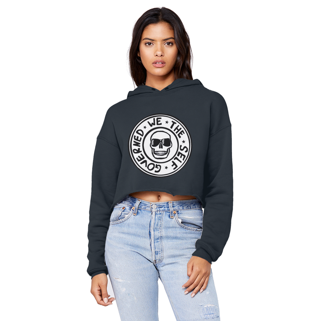 Women's Cropped Raw Edge Boyfriend Hoodie
