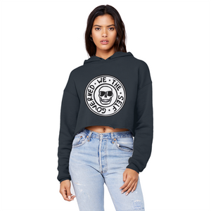 Women's Cropped Raw Edge Boyfriend Hoodie
