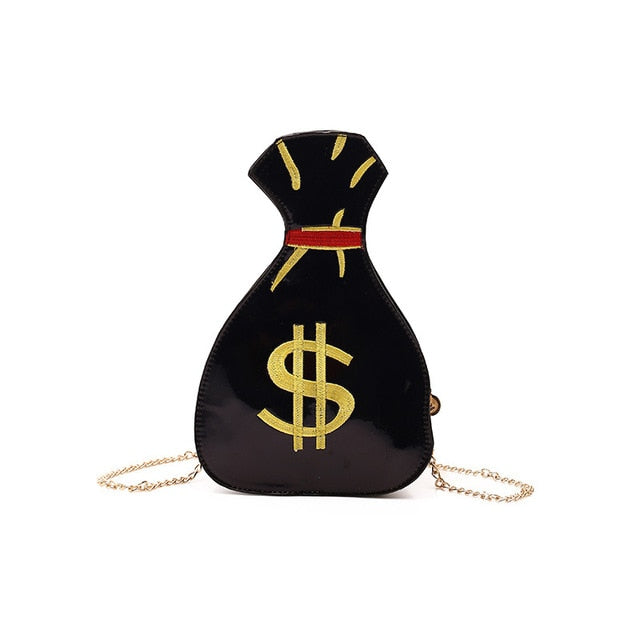 Metallic Hologram $ Dollar Sign Small Fashion Handbags