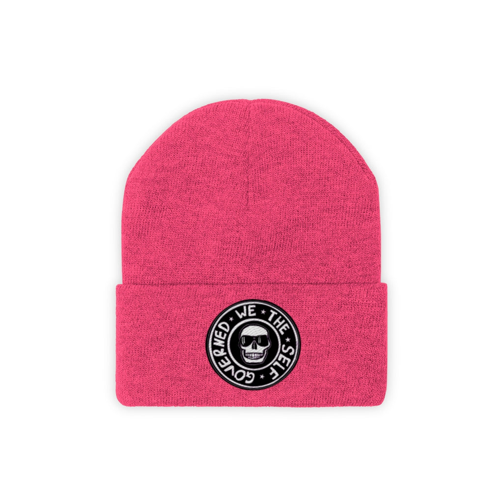 We The Self Governed Logo Pink Knit Beanie