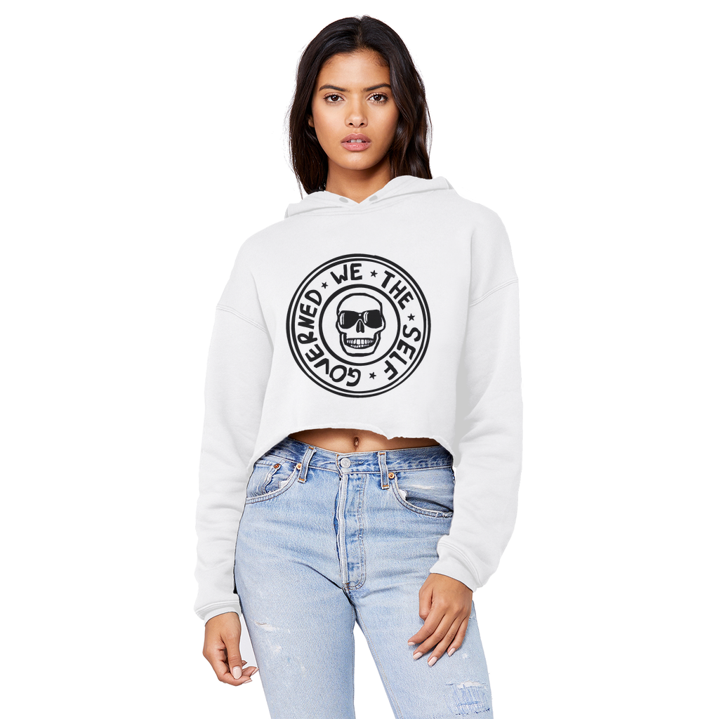 Women's Cropped Raw Edge Boyfriend Hoodie
