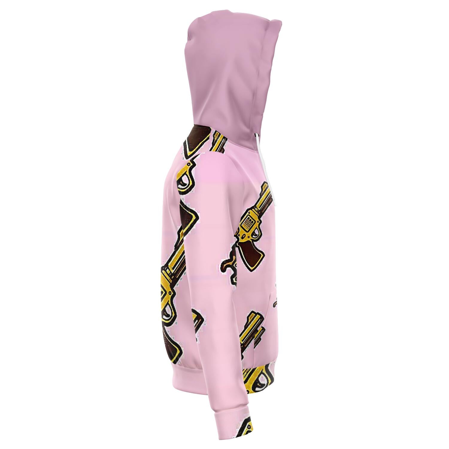Saved By A Pink Gun Pullover Pink Hoodie