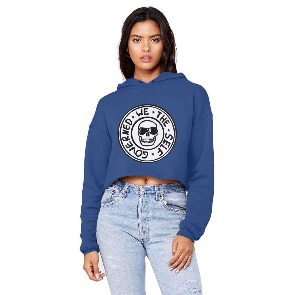 Women's Cropped Raw Edge Boyfriend Hoodie