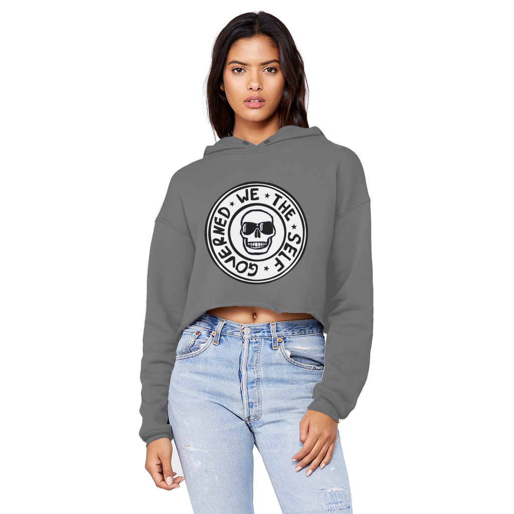 Women's Cropped Raw Edge Boyfriend Hoodie