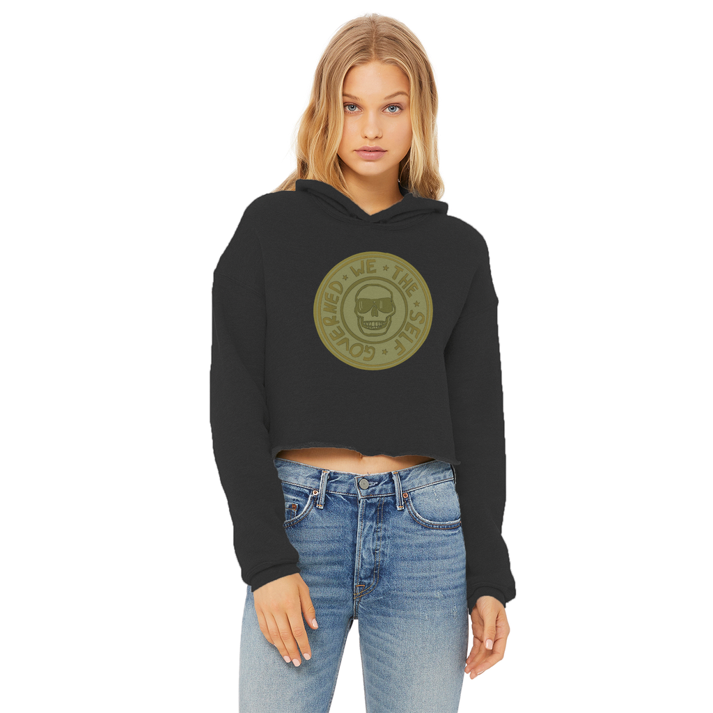 Neon Yellow WE THE SELF GOVERNED Logo Cropped Women’s Hoodie