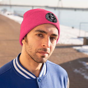 We The Self Governed Logo Pink Knit Beanie