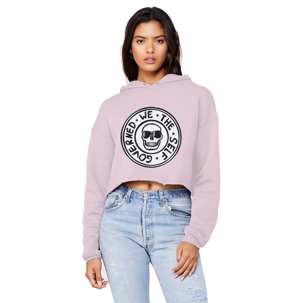 Women's Cropped Raw Edge Boyfriend Hoodie