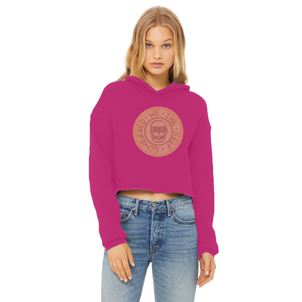 Neon Yellow WE THE SELF GOVERNED Logo Cropped Women’s Hoodie