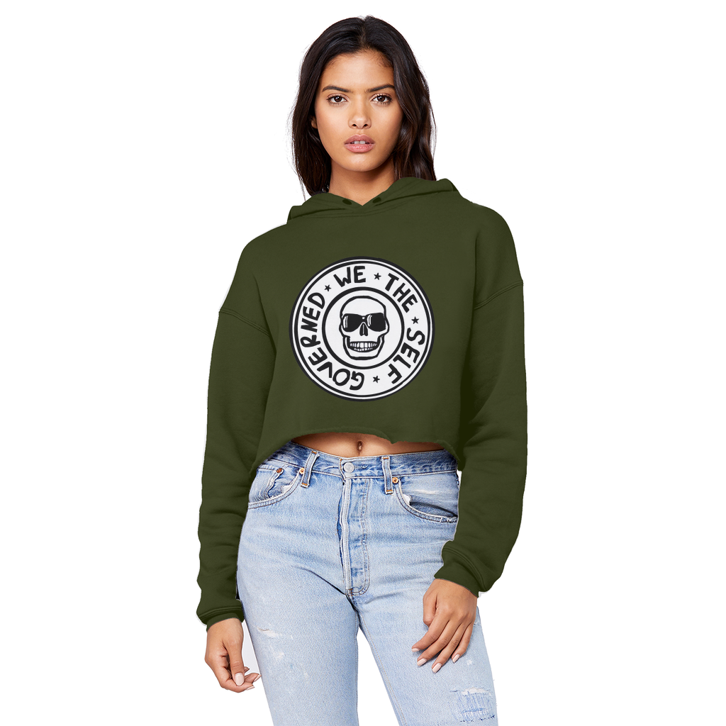 Women's Cropped Raw Edge Boyfriend Hoodie