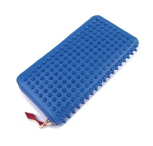 Designer Inspired Rivet Studded 100% Italian Leather Fashion Wallet