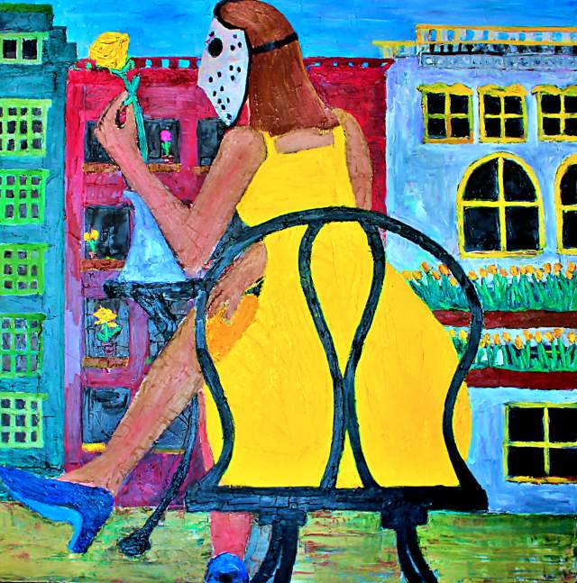 Friday Cafe | Woman Oil Painting On Canvas