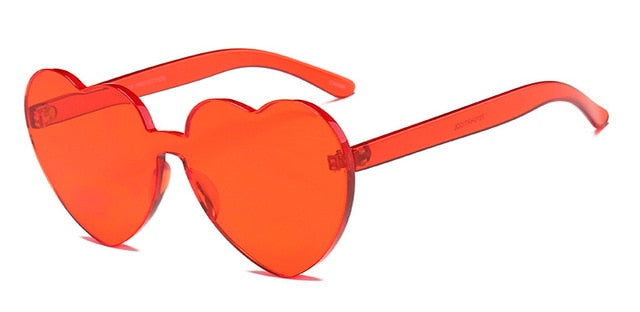 Vintage Cat Eye Heart Frames Acrylic Women's Sunglasses UV400