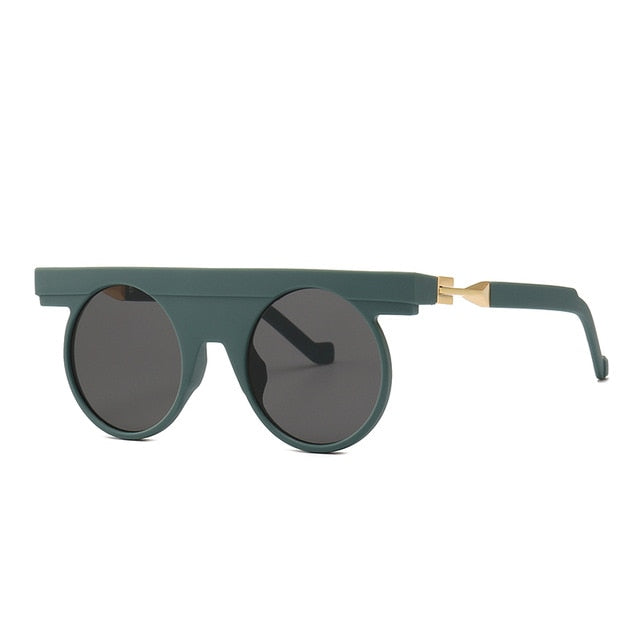 Fashion Steampunk Round Frame Vintage Sunglasses UV400 Protection 2019