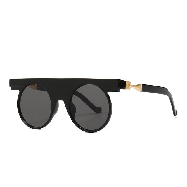 Fashion Steampunk Round Frame Vintage Sunglasses UV400 Protection 2019