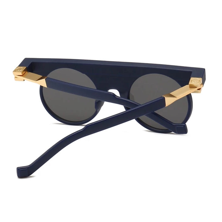 Fashion Steampunk Round Frame Vintage Sunglasses UV400 Protection 2019