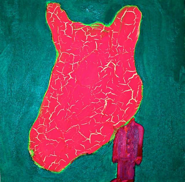 Pin The Head On The Donkey | Oil on Small Canvas Painting