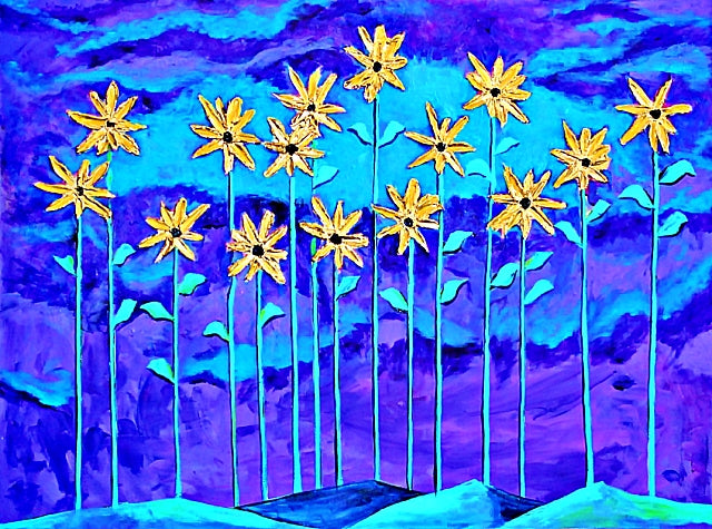 Standing Tall | Floral Painting On Canvas