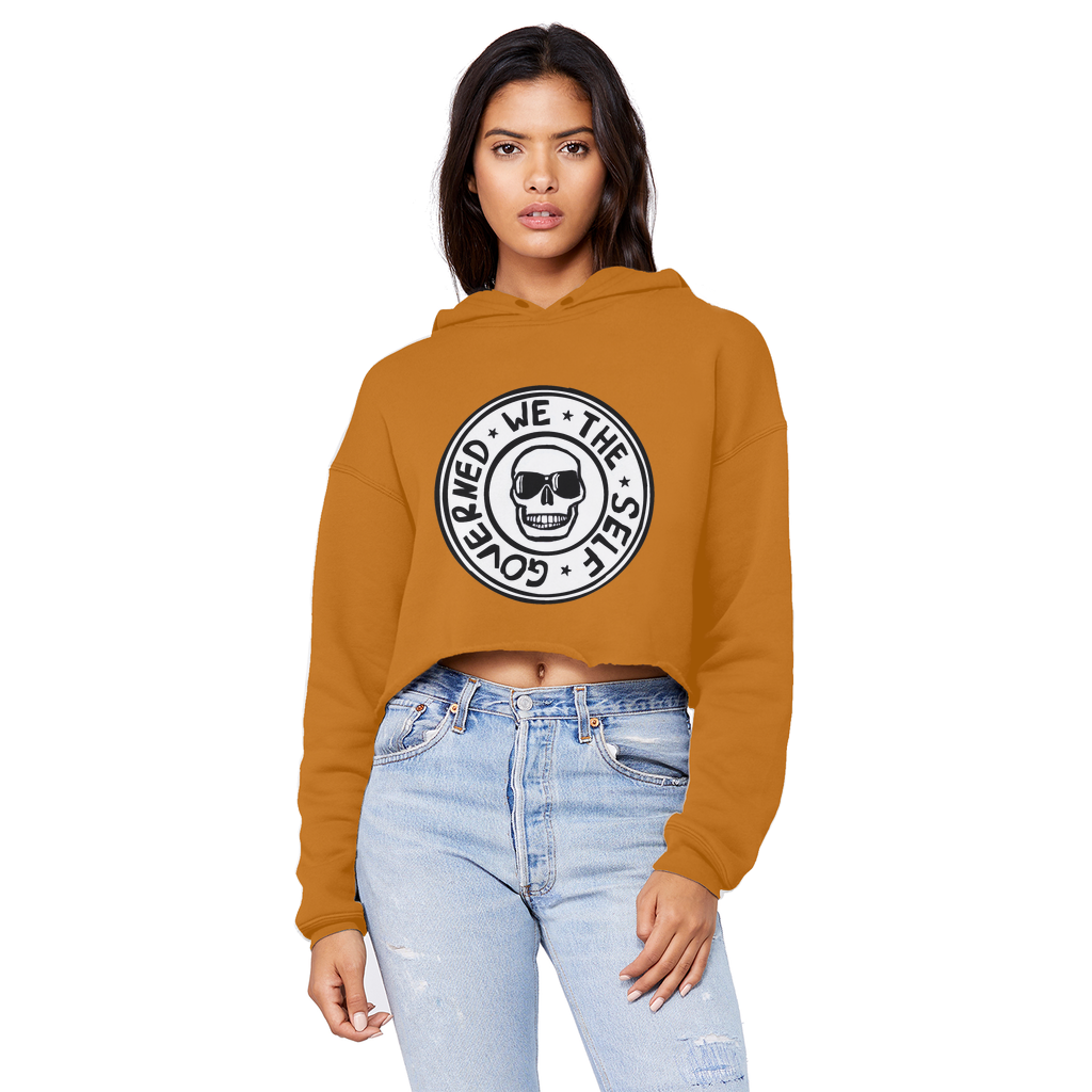 Women's Cropped Raw Edge Boyfriend Hoodie