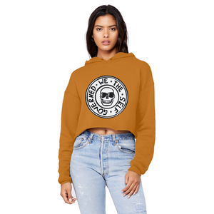 Women's Cropped Raw Edge Boyfriend Hoodie