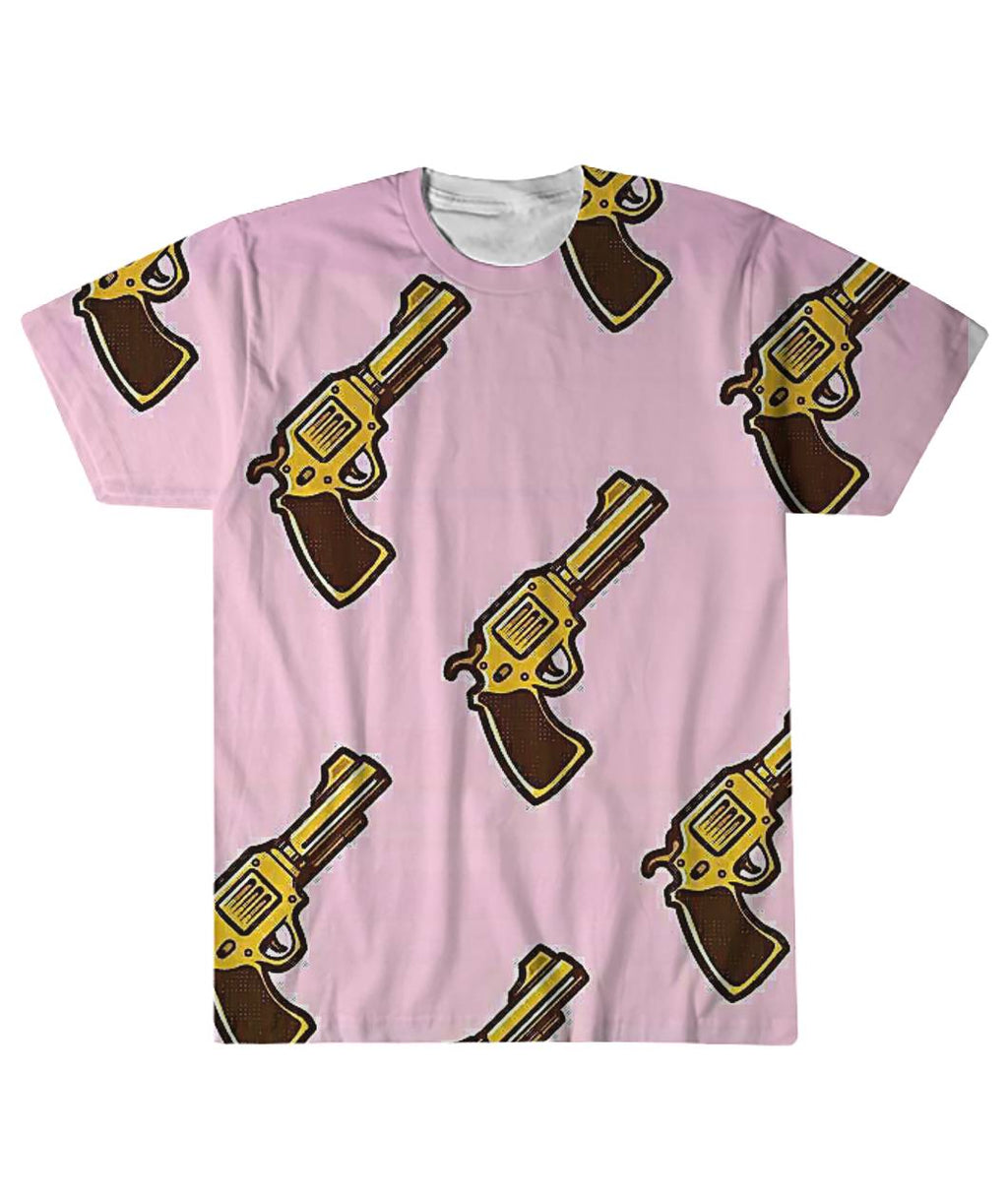 Saved By A Pink Gun Custom Tee Shirt