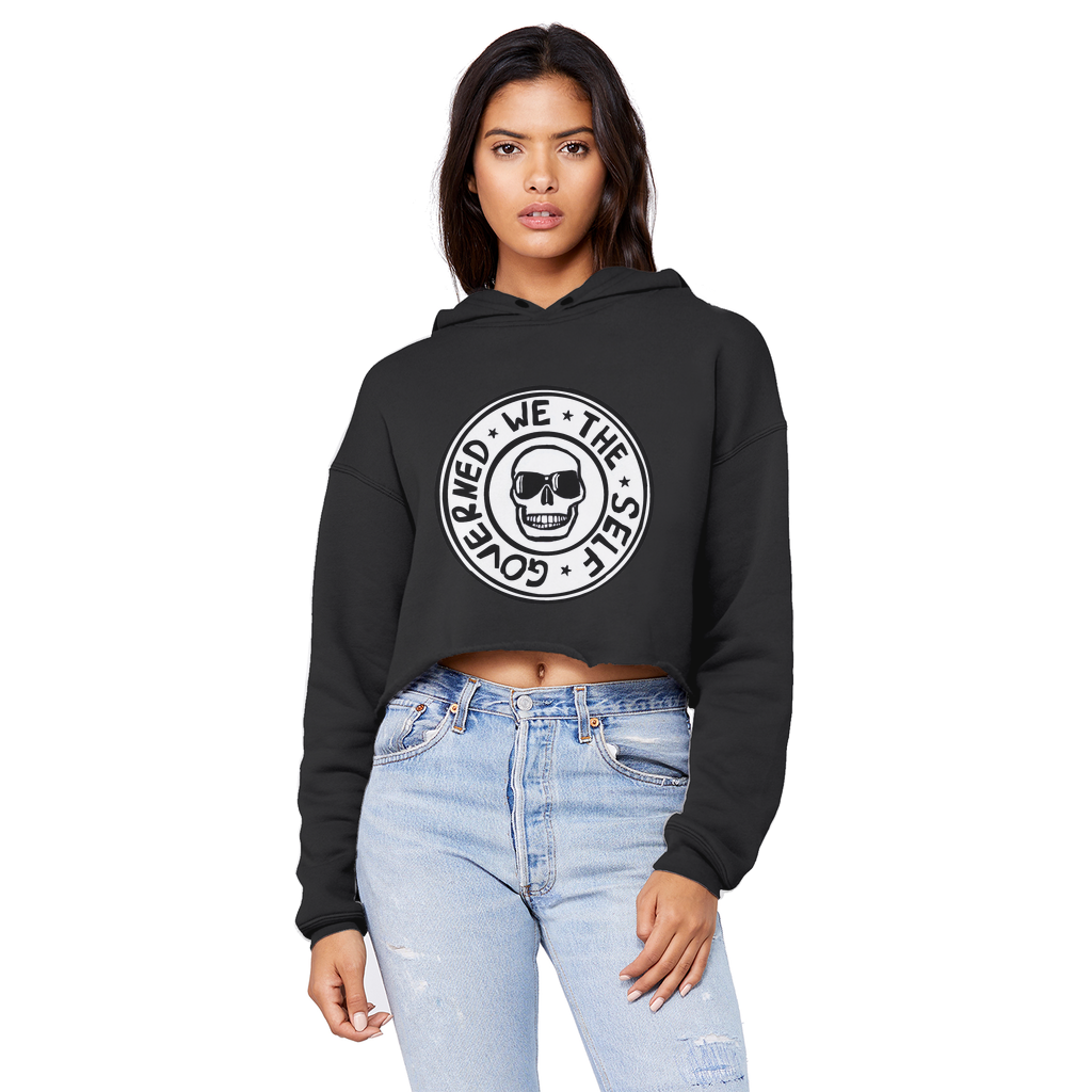 Women's Cropped Raw Edge Boyfriend Hoodie