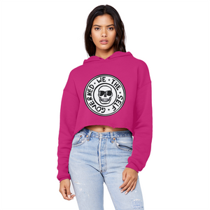 Women's Cropped Raw Edge Boyfriend Hoodie