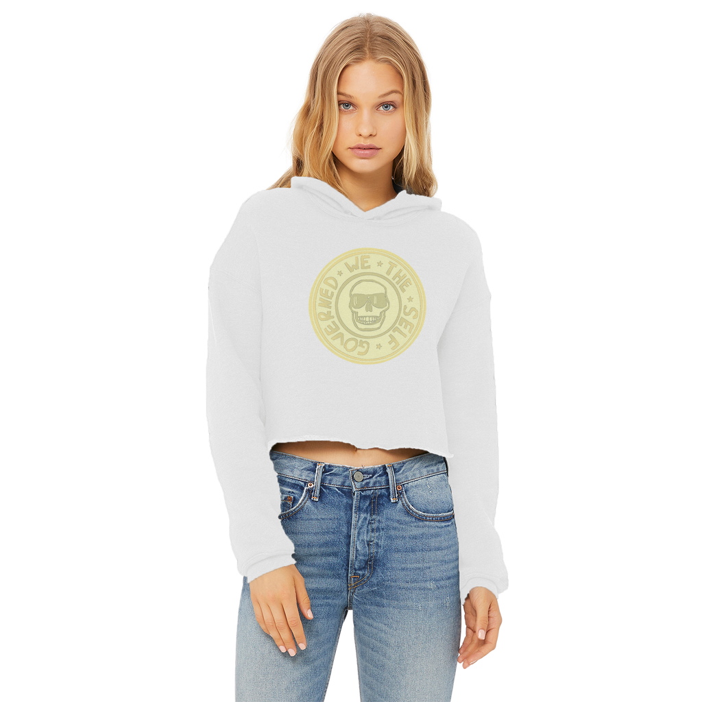 Neon Yellow WE THE SELF GOVERNED Logo Cropped Women’s Hoodie