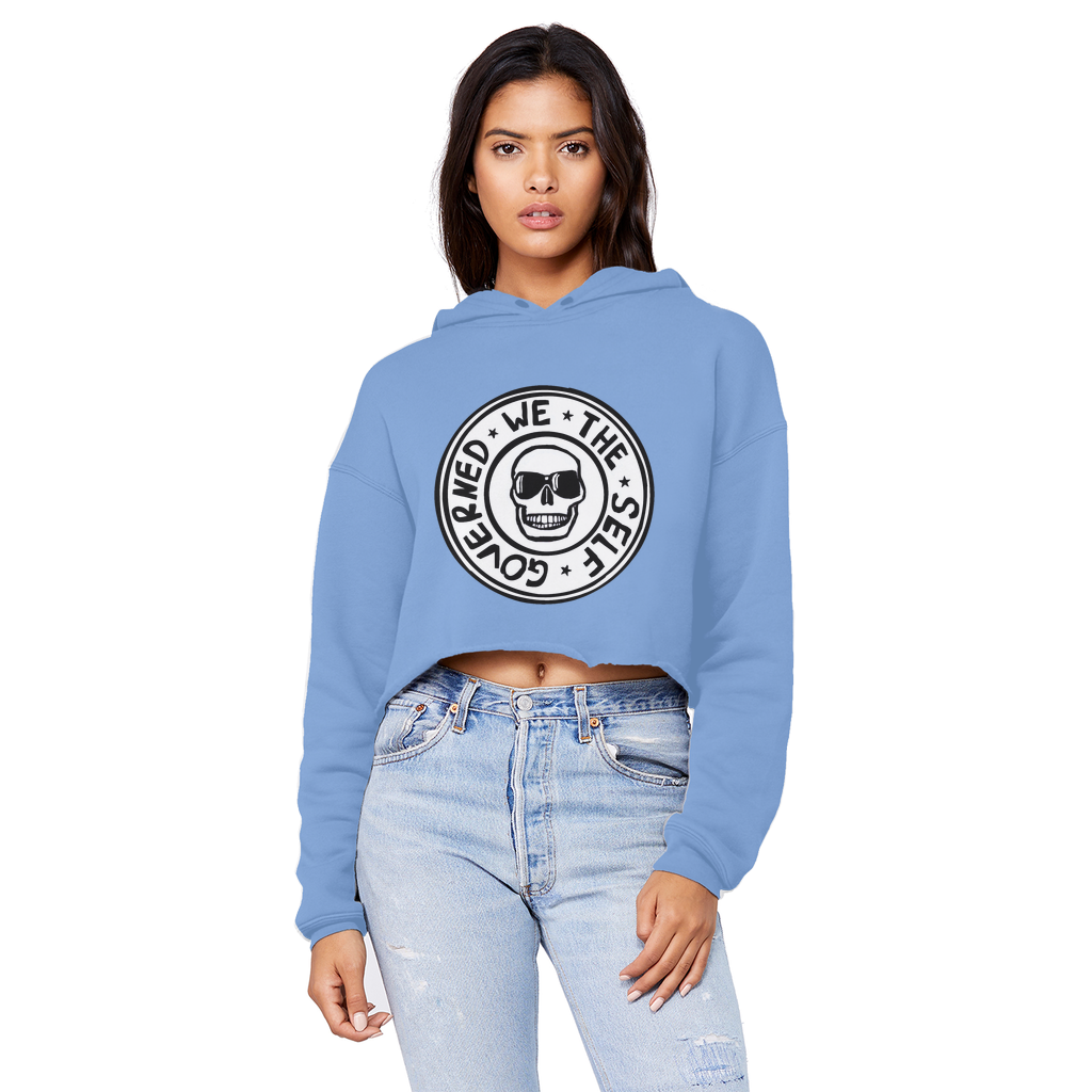 Women's Cropped Raw Edge Boyfriend Hoodie
