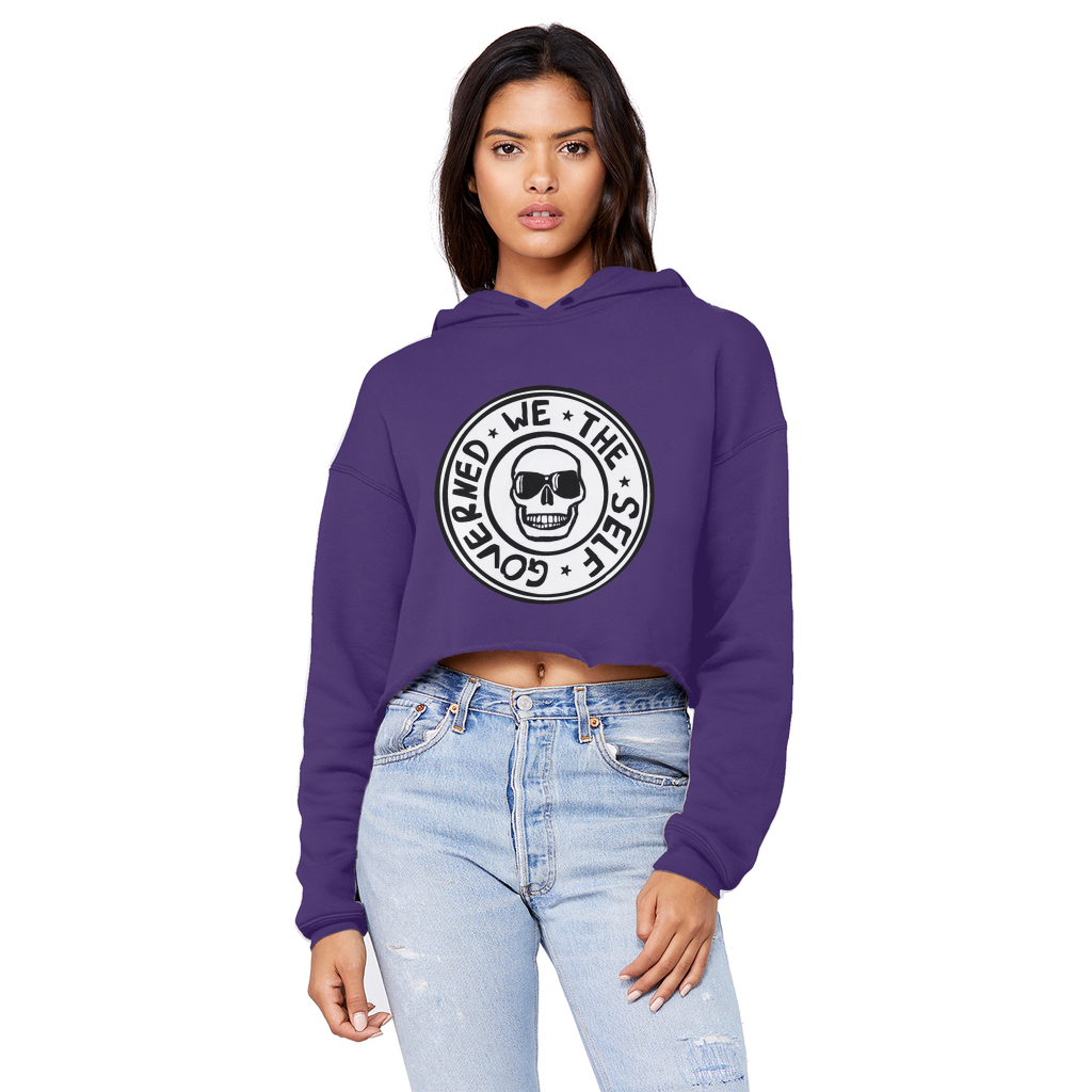 Women's Cropped Raw Edge Boyfriend Hoodie