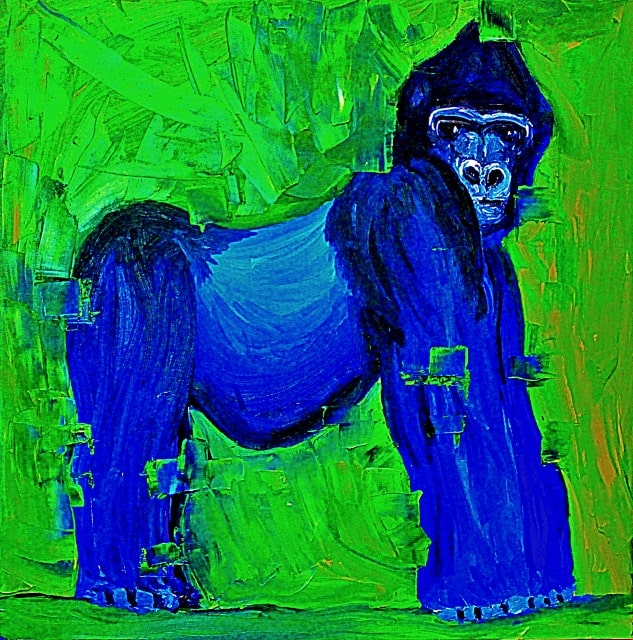 LIGHT BLUE BLACK | ANIMAL WALL ART