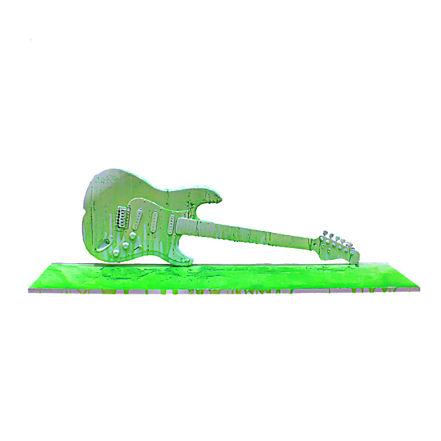 Electric Green Resin Gloss Guitar Shelf