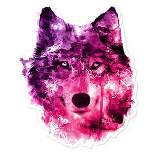 Pink Wolf Custom Vinyl Sticker Decals