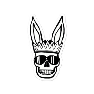 Self Governed Skull Bunny Logo Sticker