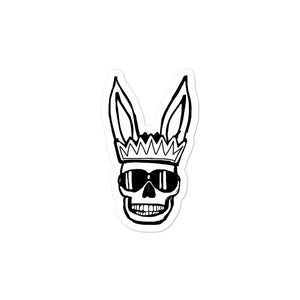 Self Governed Skull Bunny Logo Sticker