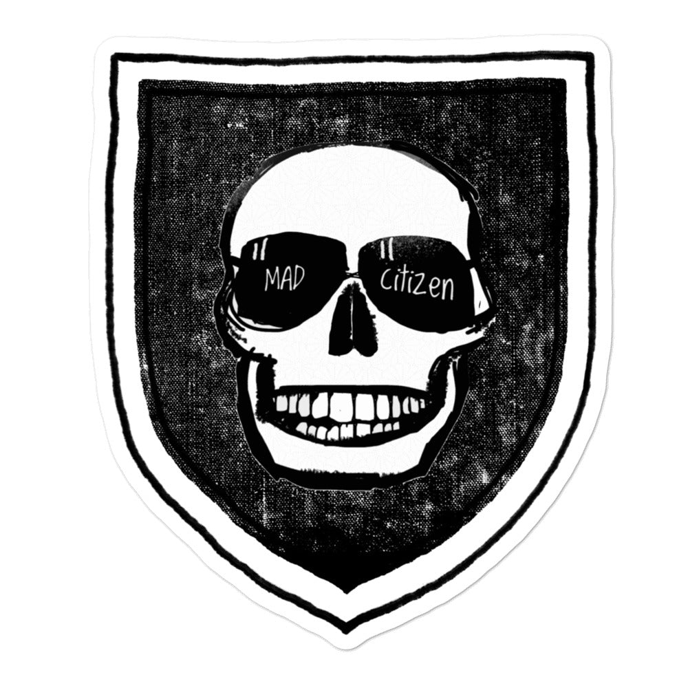 Mad Citizen Skull Vinyl Sticker