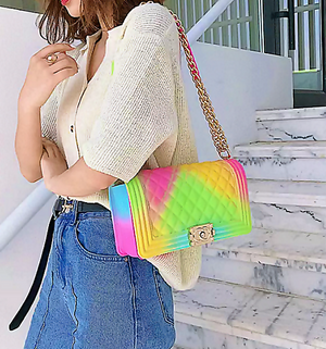Designer Inspired Luxury Jelly Material Colorful Fashion Handbags