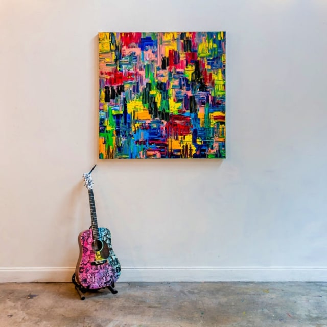 "SMOKING KILLS" ABSTRACT PAINTING