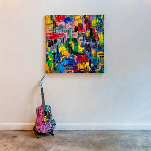 "SMOKING KILLS" ABSTRACT PAINTING