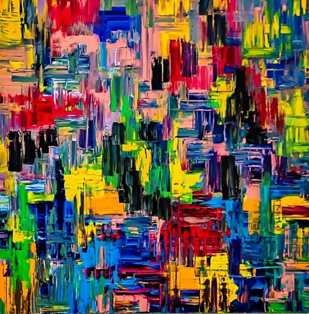 "SMOKING KILLS" ABSTRACT PAINTING