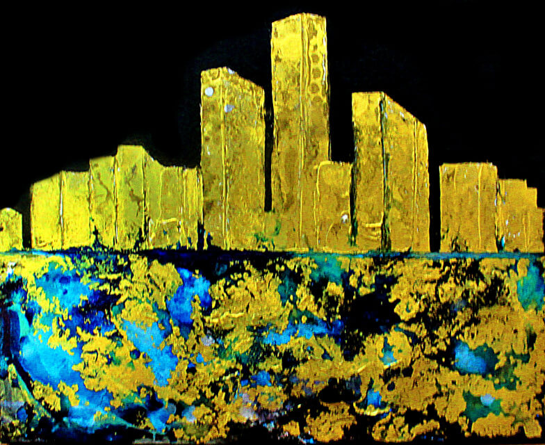 DALLAS SKYLINE | CITYSCAPE SKYLINE PAINTING