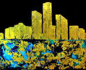 DALLAS SKYLINE | CITYSCAPE SKYLINE PAINTING