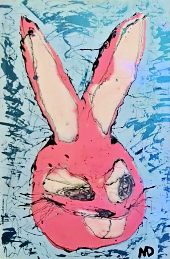Bad Bunny | Original Mixed Media Painting on Canvas