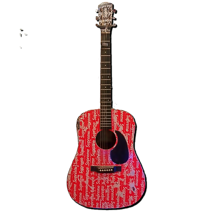 "Supreme Tribute" Acoustic Guitar Art | Mixed Media Artwork