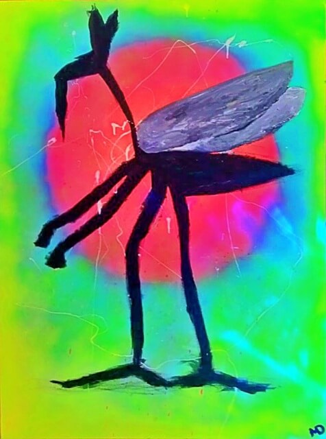 THE MOSQUITO | MIXED MEDIA WALL ART PAINTING