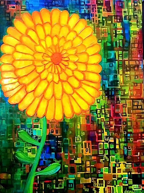A FLOWER IN THE CITY STREETS