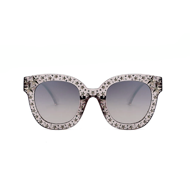 Star Detail Mirrored Fashion Sunglasses