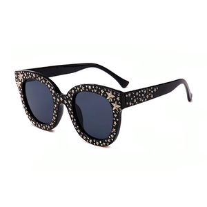 Star Detail Mirrored Fashion Sunglasses